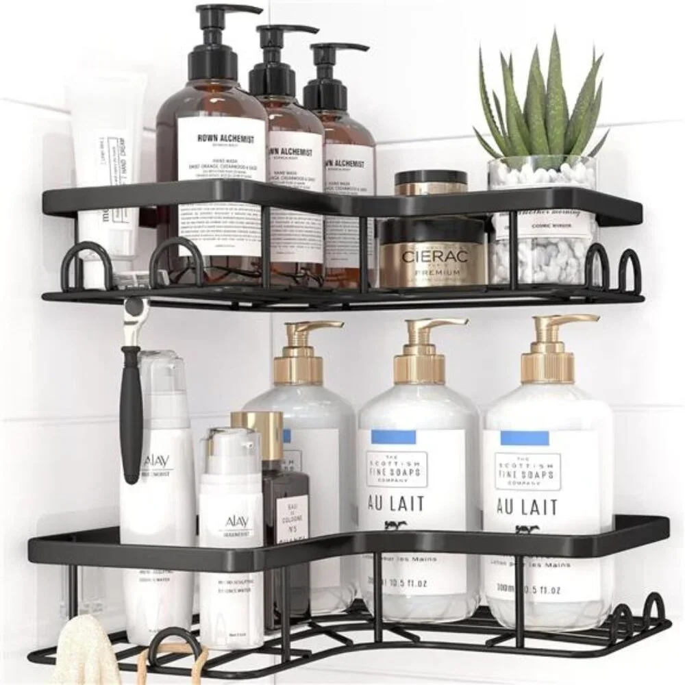 Corner Shower Caddy - 2 Pack, Adhesive Shower Organizers, Rustproof Stainless